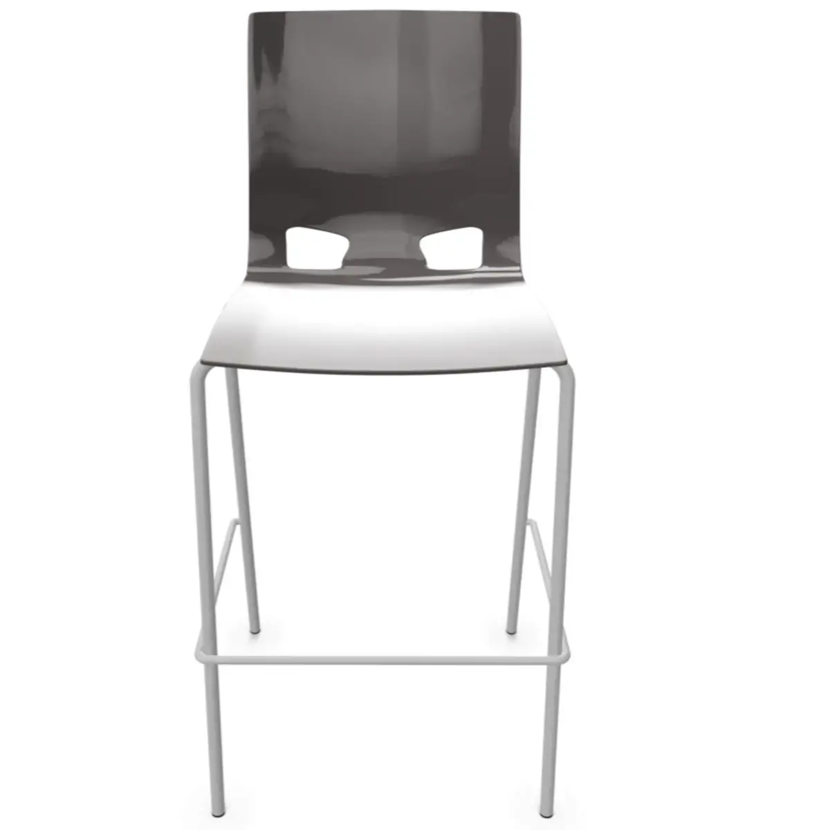 Tabouret haut FONDO HOCKER polypropylène gris
