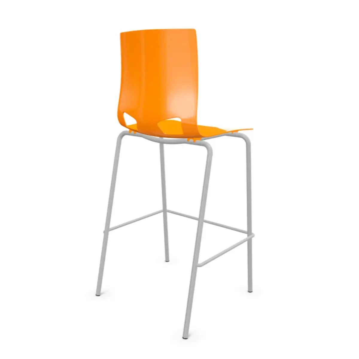 Tabouret haut FONDO HOCKER polypropyl&egrave;ne orange 