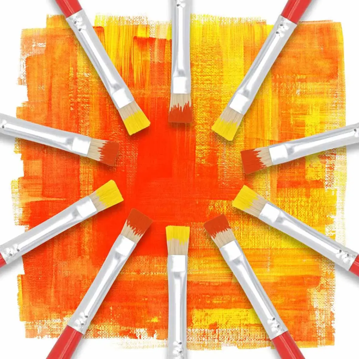 Brosse plate n°8 - OZ - en soie - peinture acrylique et à l'huile