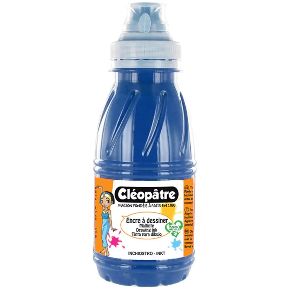 Encre à dessiner à base d'eau - CLEOPÂTRE - 500ml - bleu foncé