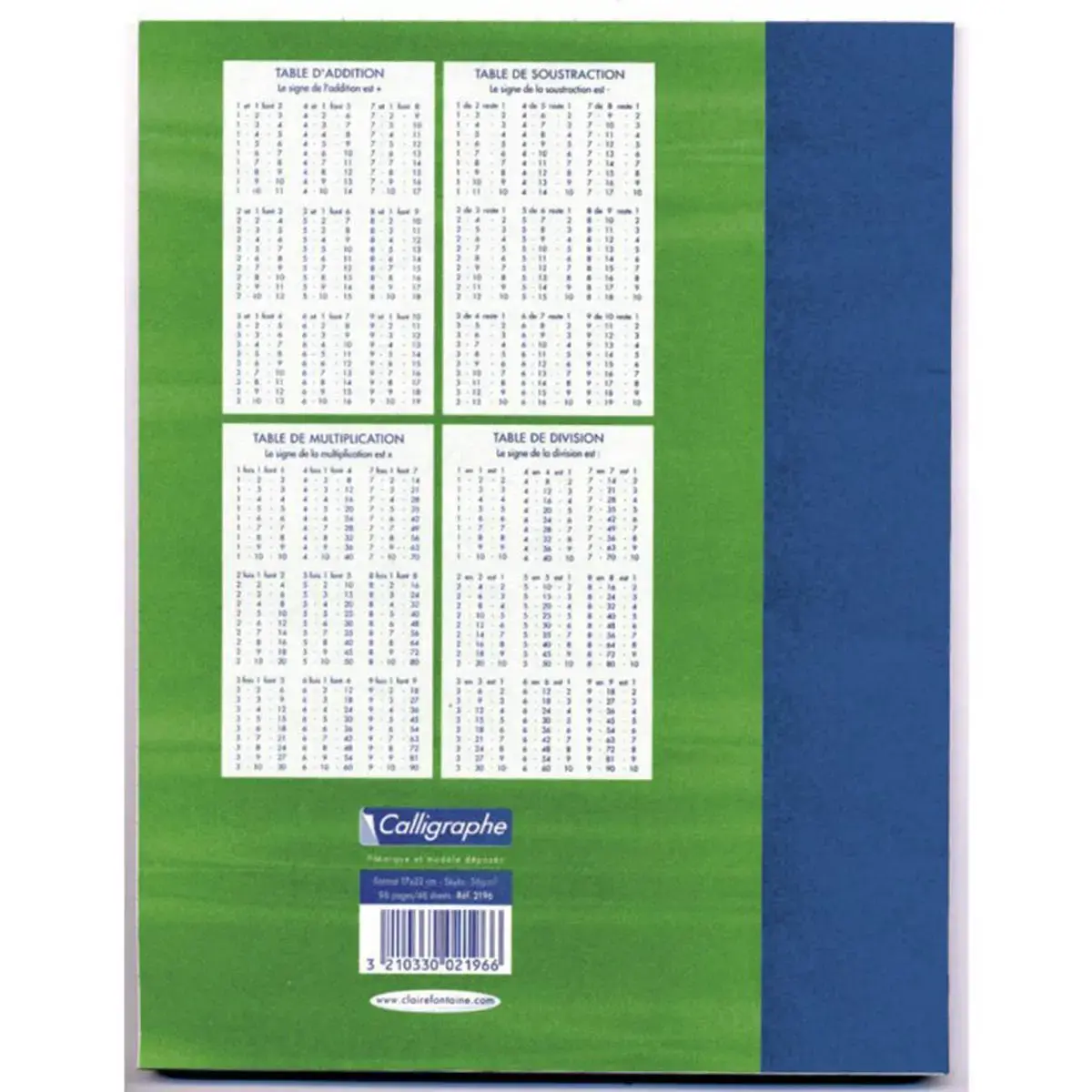 Cahier de brouillon CLAIREFONTAINE - 17x22cm - 96 pages Seyès 56g - - lot de 10