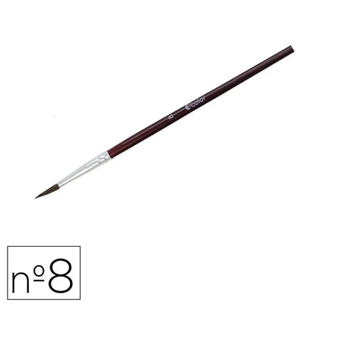 Pinceau gouache poil de poney n&deg;8 O'color -  lot de 10 