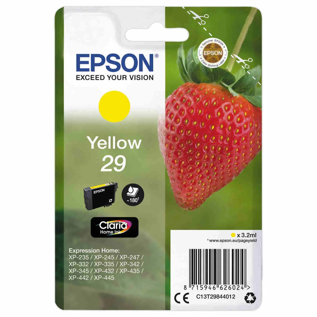 Cartouche Epson 29 Jaune "Fraise"