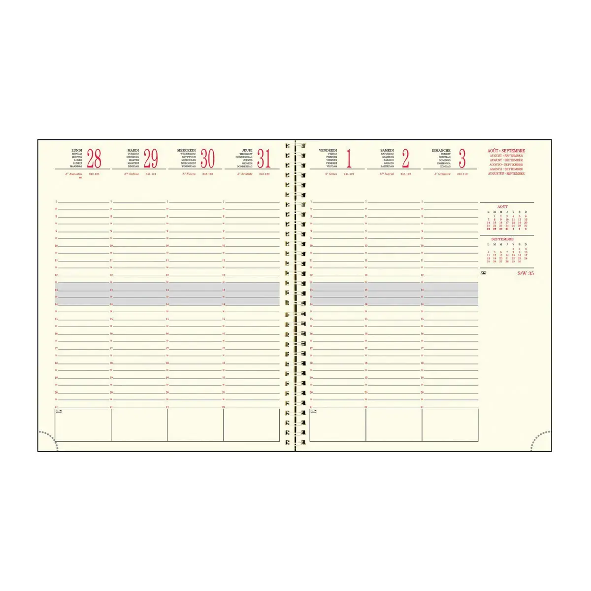 Agenda 16 mois Meline - 18,5 x 22,5 cm - Bleu foncé - Septembre à décembre - EXACOMPTA