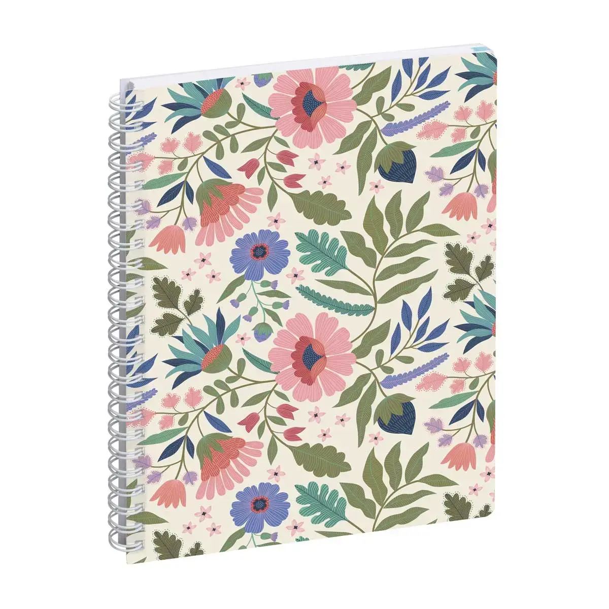 Agenda semainier Exacompta  Mini Labo - 15x21cm - Fleurs fond blanc 
