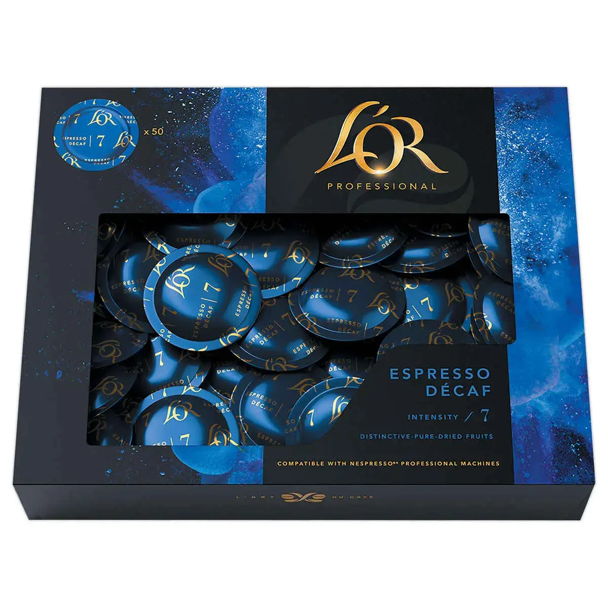 50 Capsules DISC caf&eacute; L'OR Espresso Decafeine 