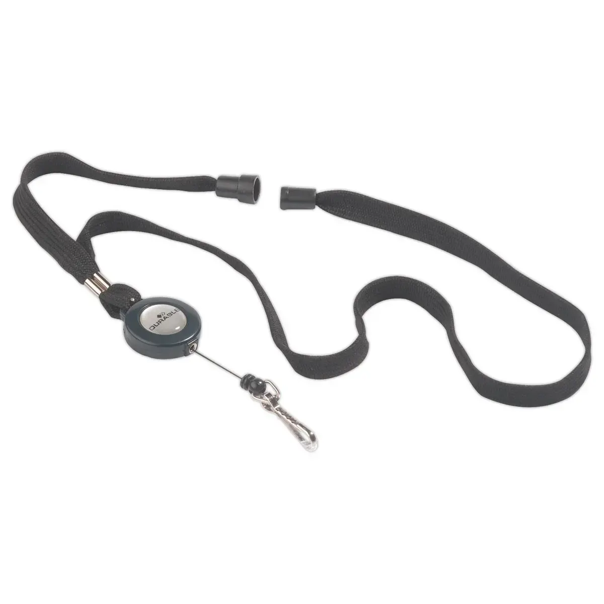 10 Enrouleurs porte-badges - Lacet noir - DURABLE