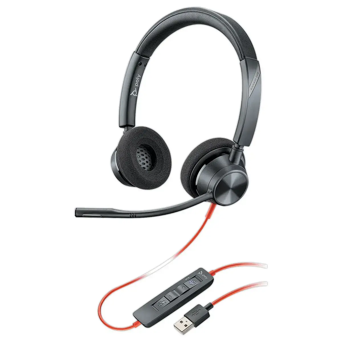 Casque filaire Poly Blackwire BW3320 - USB-C/A - 2 écouteurs - HP