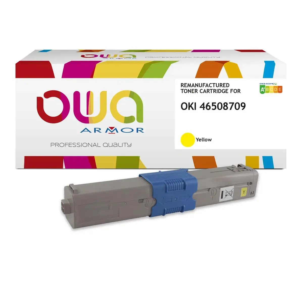 Toner éq. OKI 46508709 - Haute capacité - Jaune - OWA