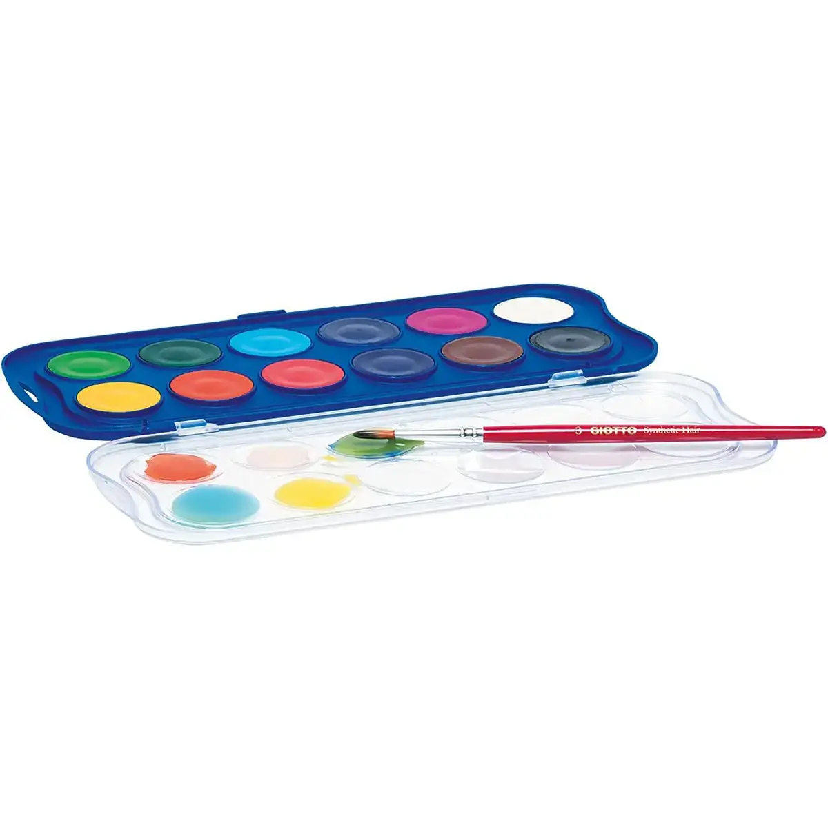 Gouache pastille GIOTTO - coloris assortis - 30mm x12 + pinceau