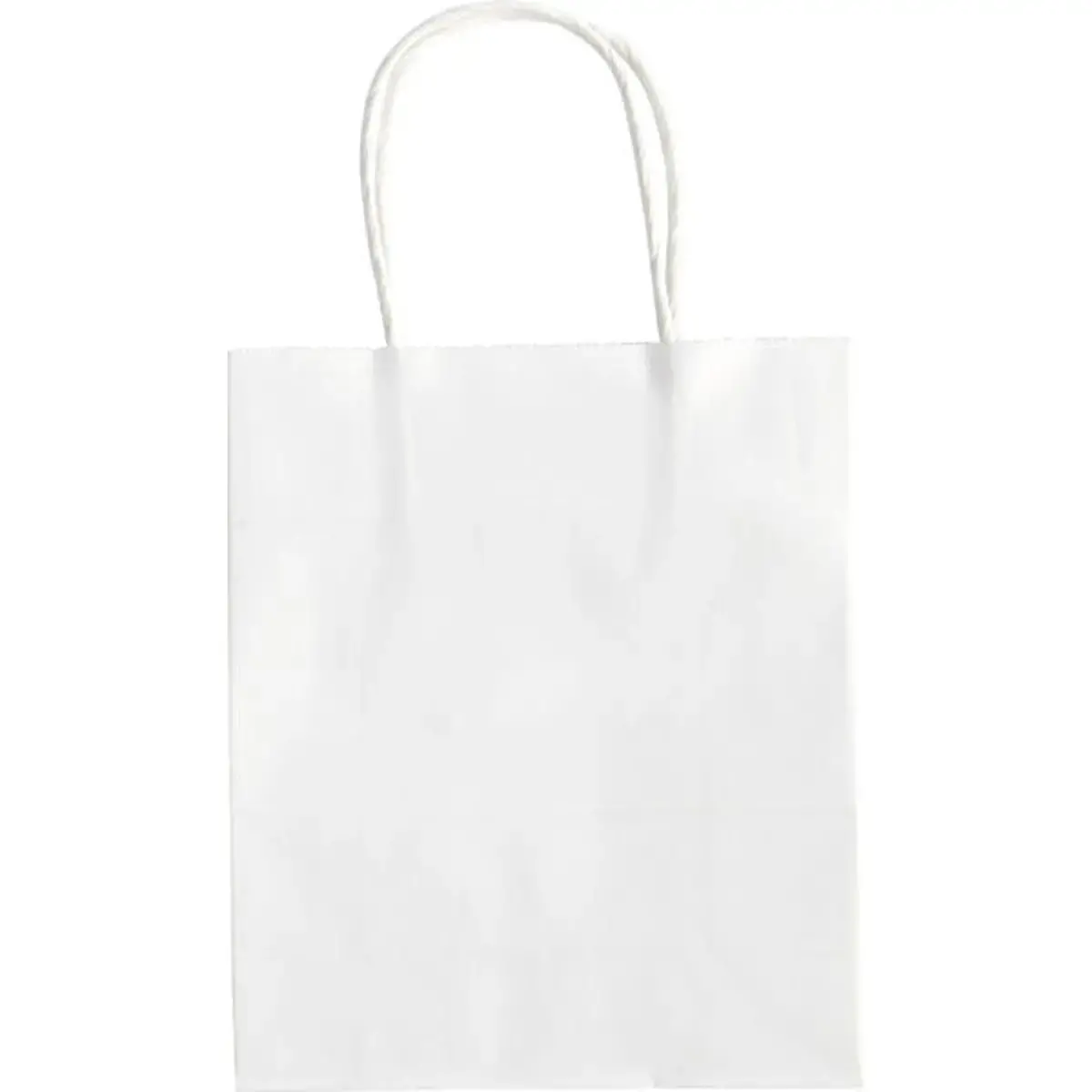 Sac en papier kraft 110 g Folia - 18 x21 x8 cm - blanc - lot de 20 