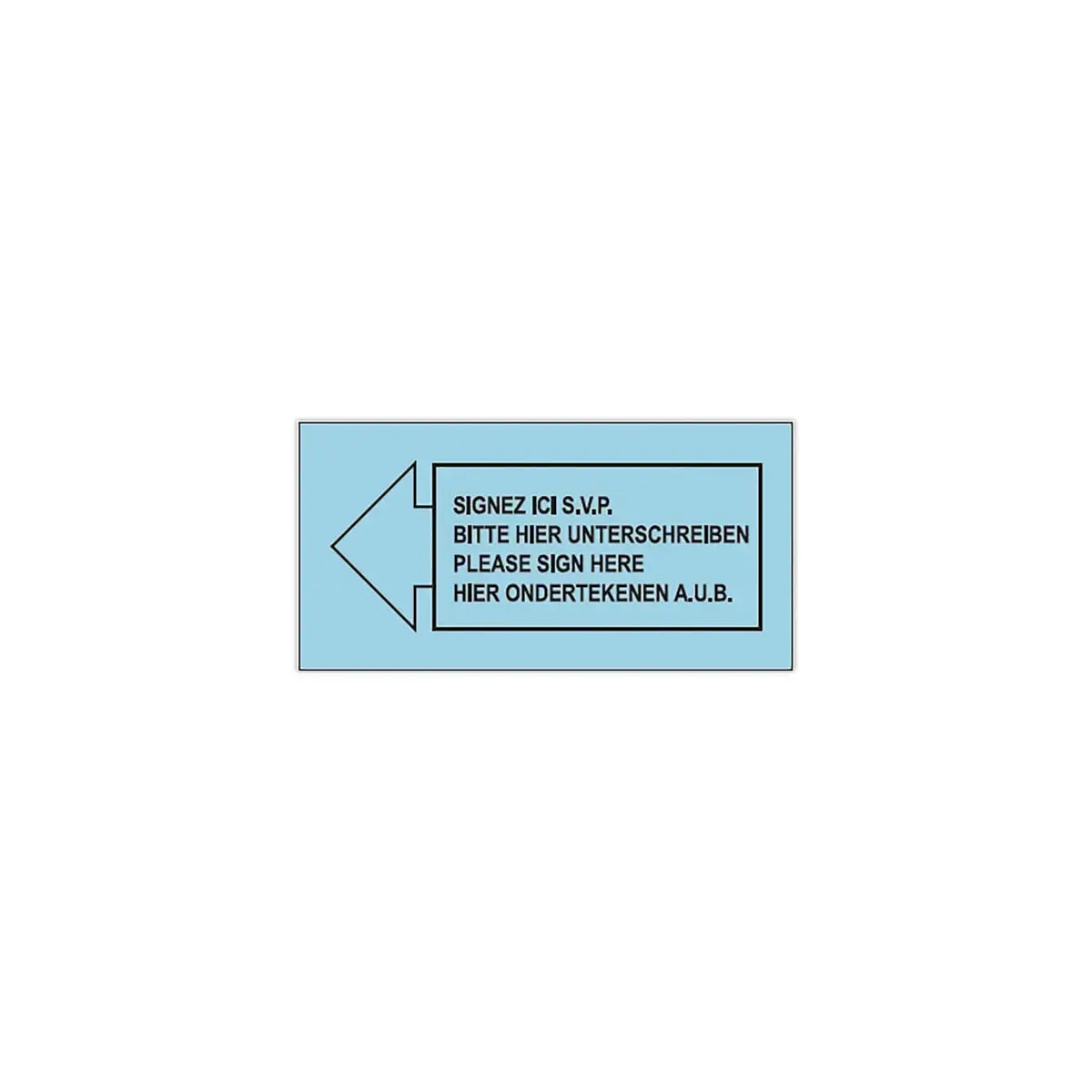 Lot de 10 blocs de notes adh&eacute;sives &laquo; Signez ici &raquo; (50 feuilles) 