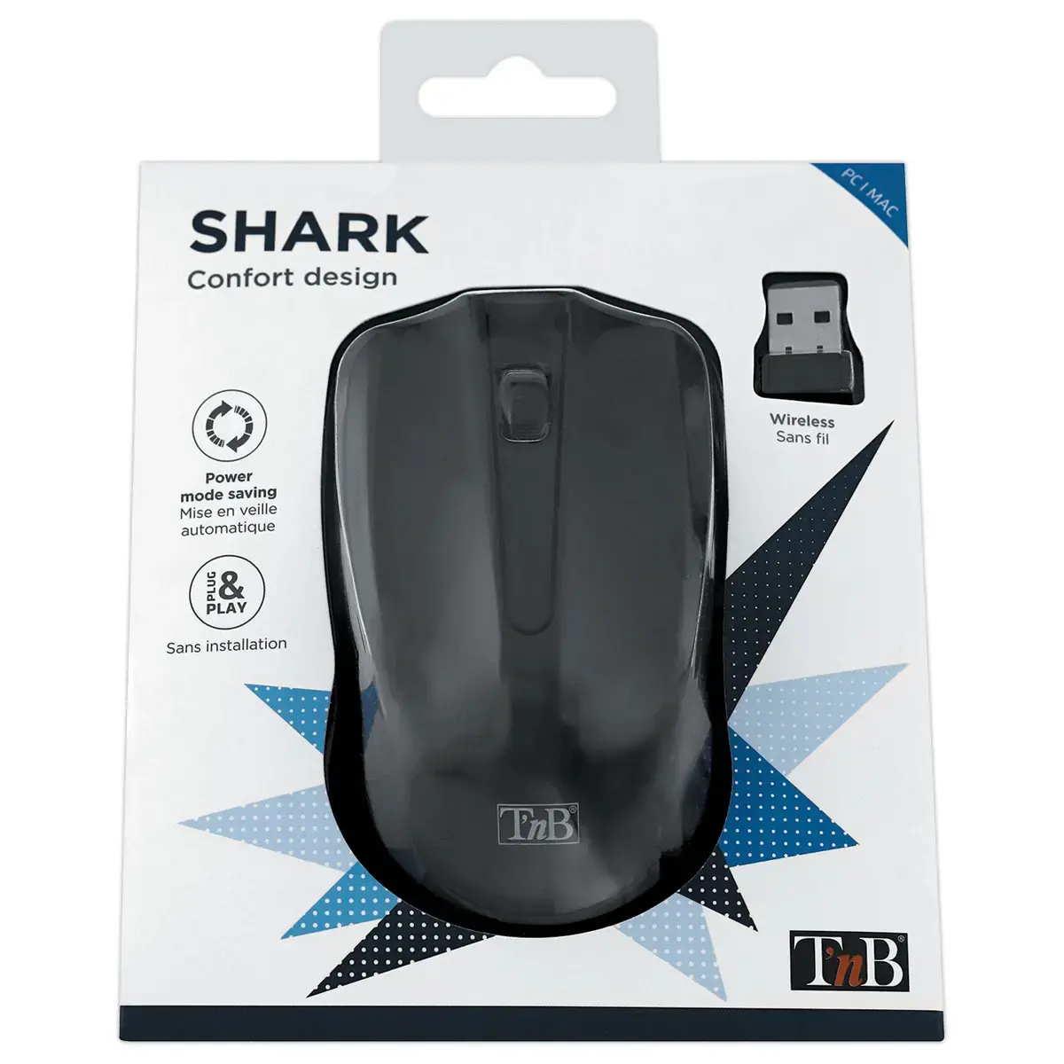 Souris optique sans fil Shark - Mise en veille automatique - T'nB