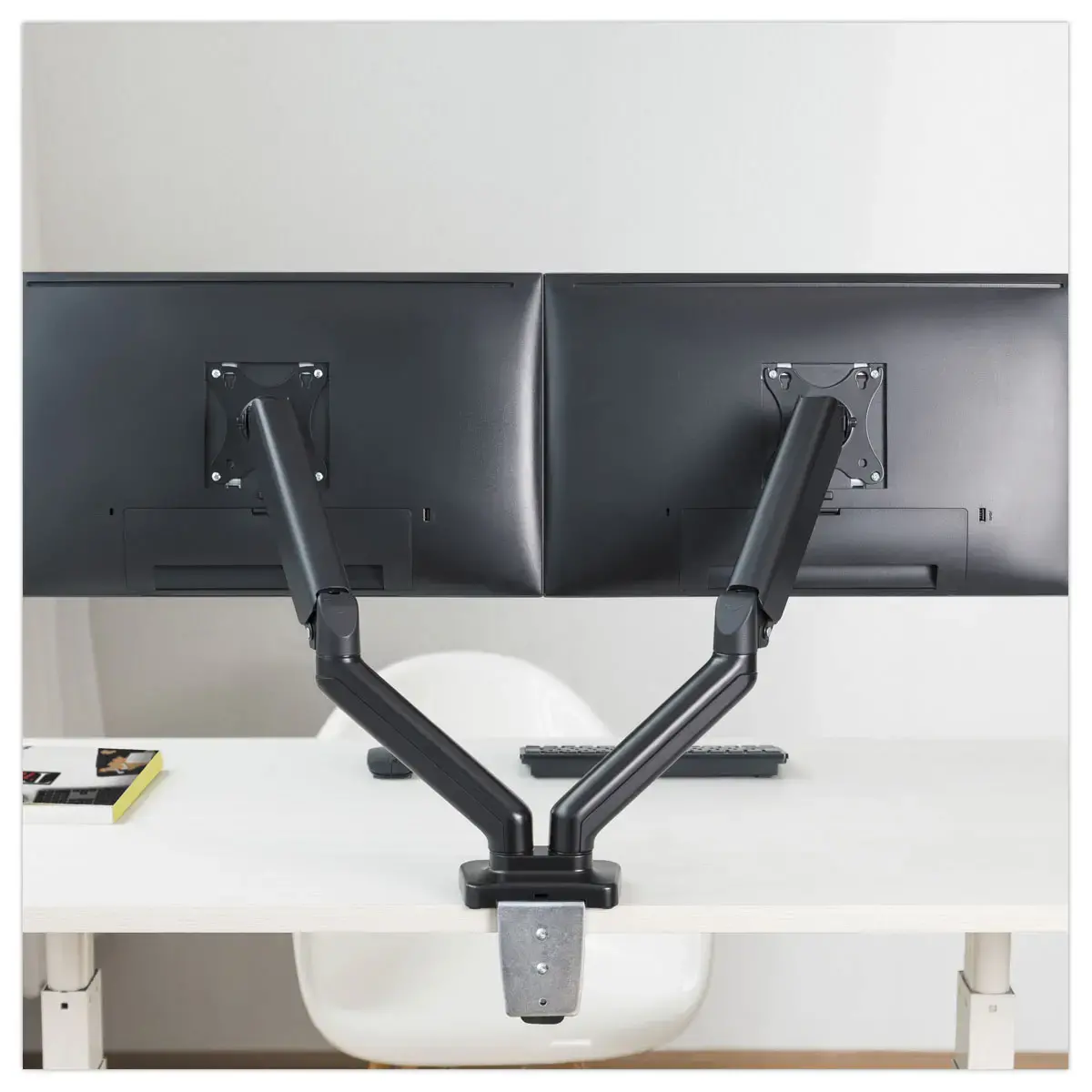 Bras porte-écran double articulé Ergo Line Noir