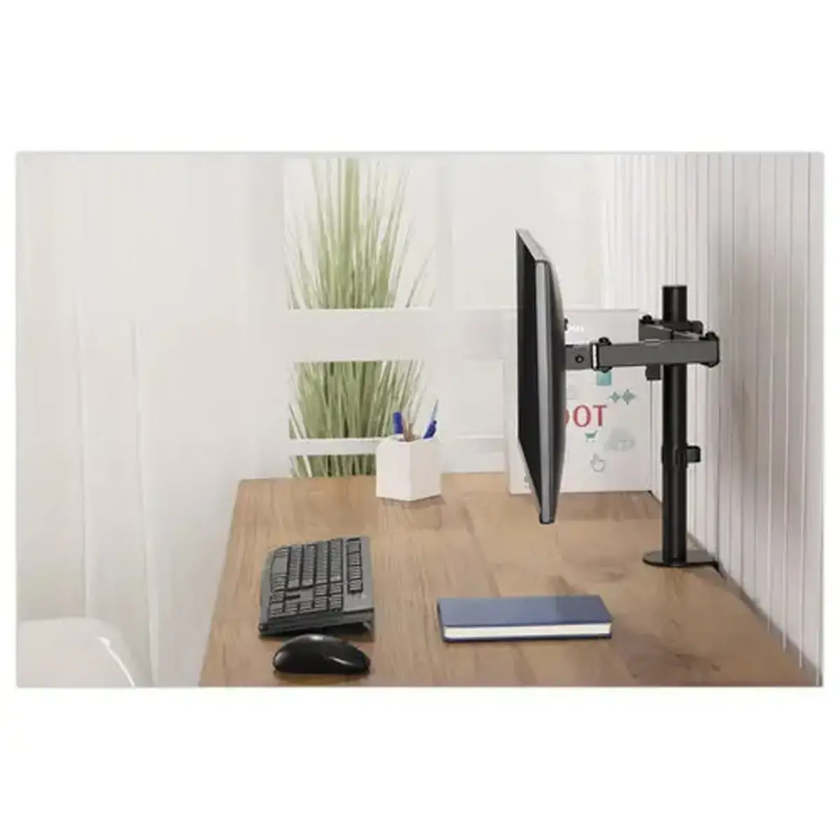 Bras porte-écran simple Ergo Line Noir