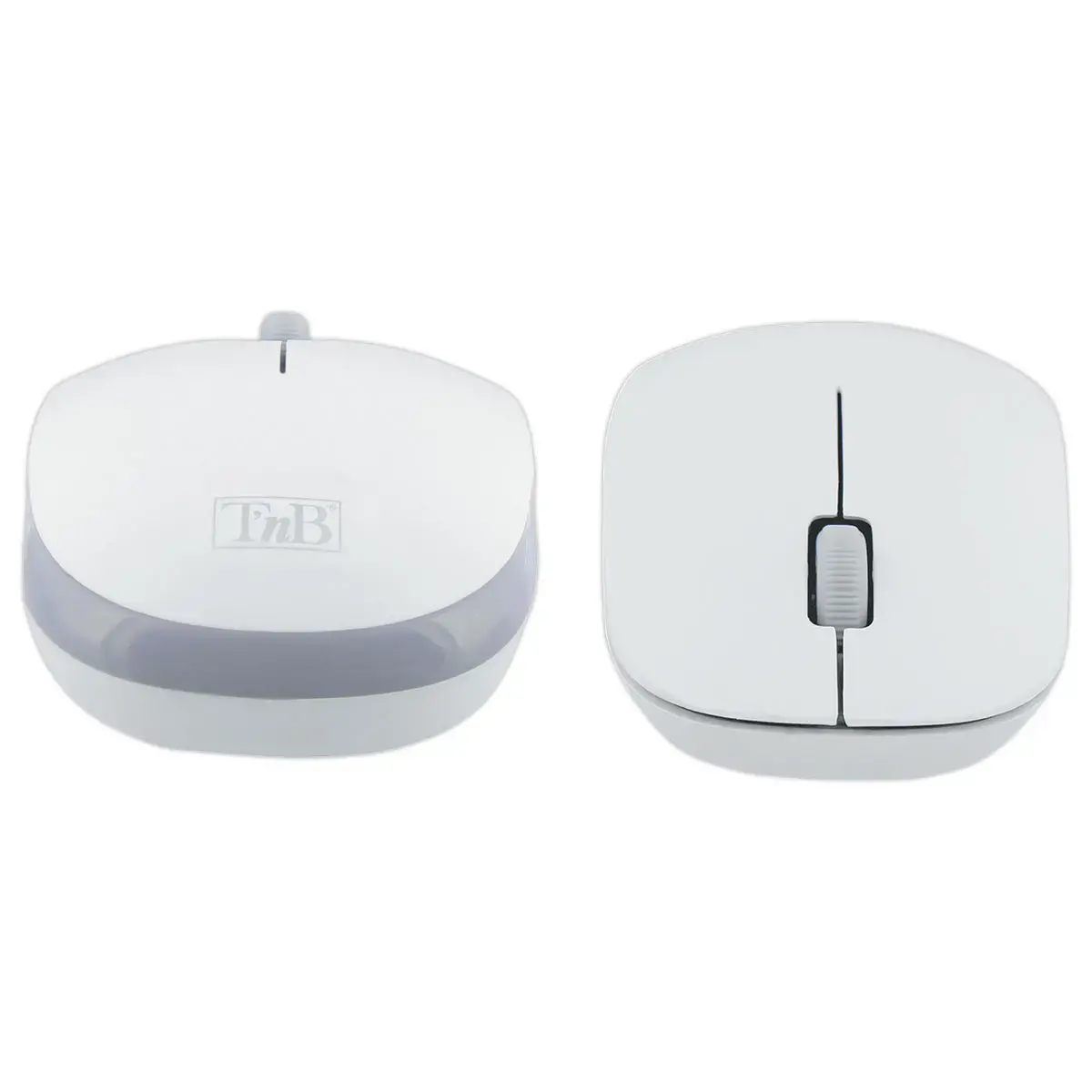 Kit clavier et souris sans fil Classy - 13 raccourcis multim&eacute;dias - R&eacute;cepteur USB unique - Blanc - T'nB 