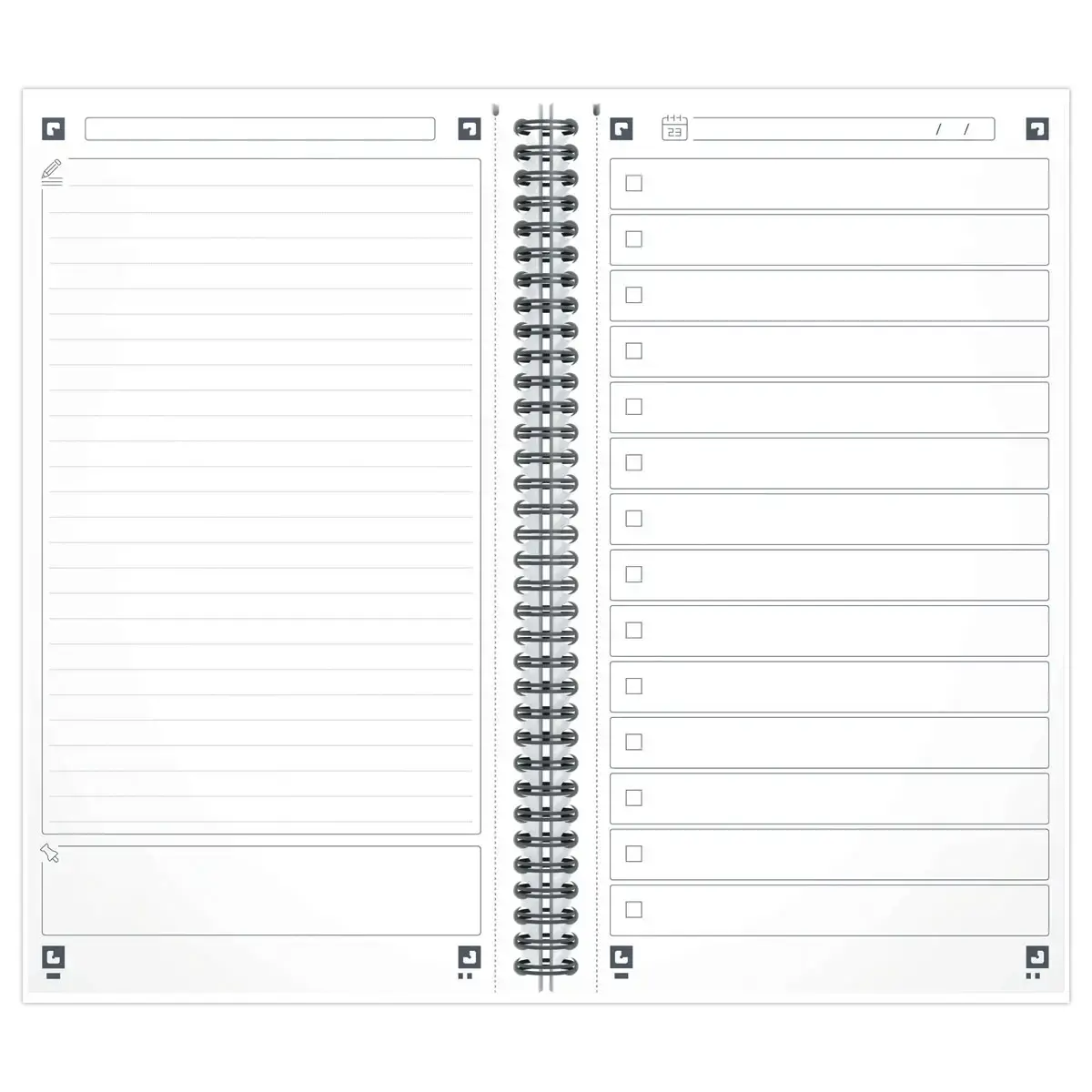 Cahier spirale Oxford Task Manager 14,1 x 24,6 cm 230 pages 