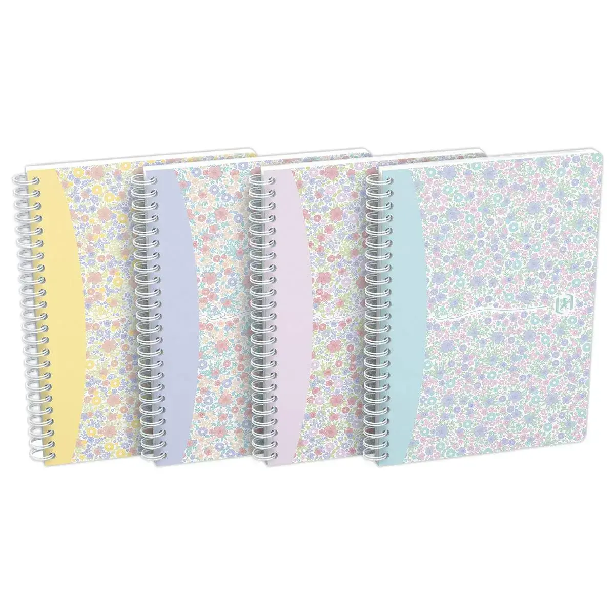 Cahier spirale Flowers - A5 - Lign&eacute; 7mm - 120 pages - Oxford 