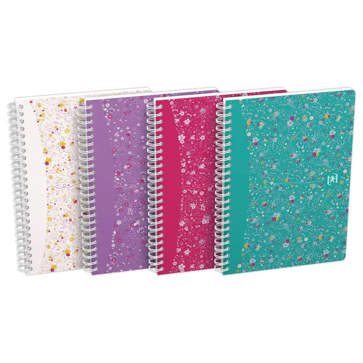 Cahier spirale Flowers - A5 - Lign&eacute; 7mm - 120 pages - Oxford 