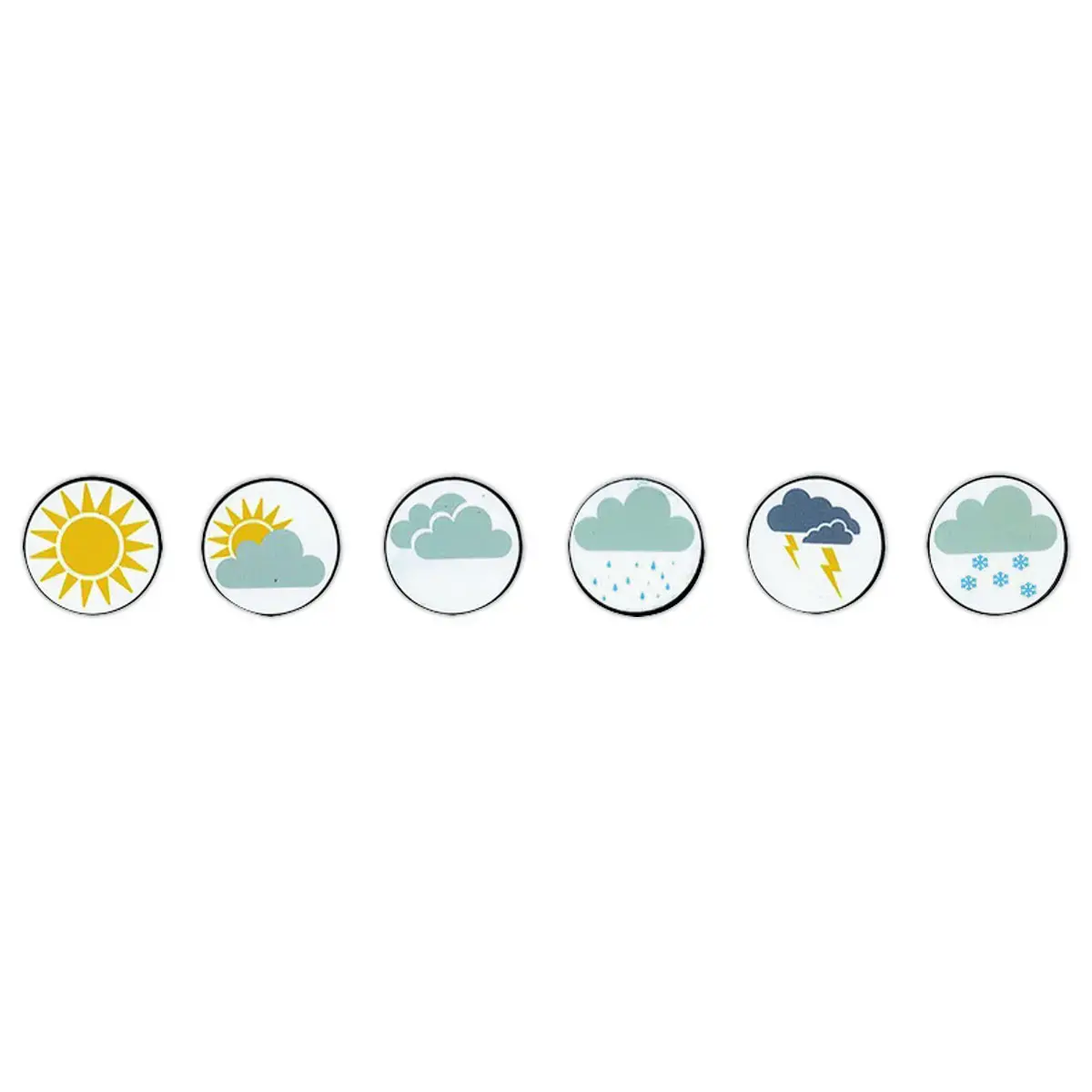 Aimants m&eacute;t&eacute;o Wonday - &Oslash; 40 mm - Lot de 6 