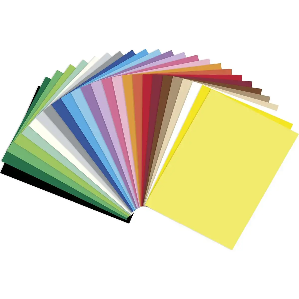 Papier dessin A5 130 g Folia - coloris asortis - lot de 100 feuilles 