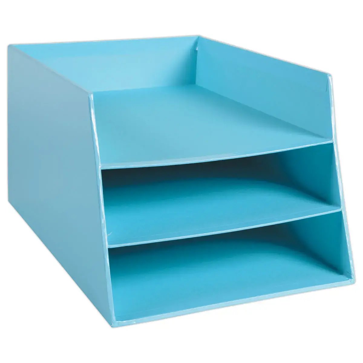 Corbeille &agrave; courrier carton - aquarel bleu clair - EXACOMPTA 