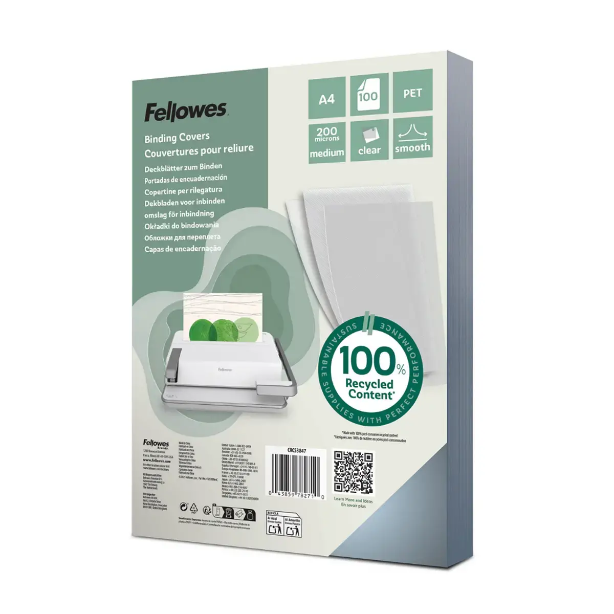 100 COUVERTURE POUR RELIURE A4 200µ