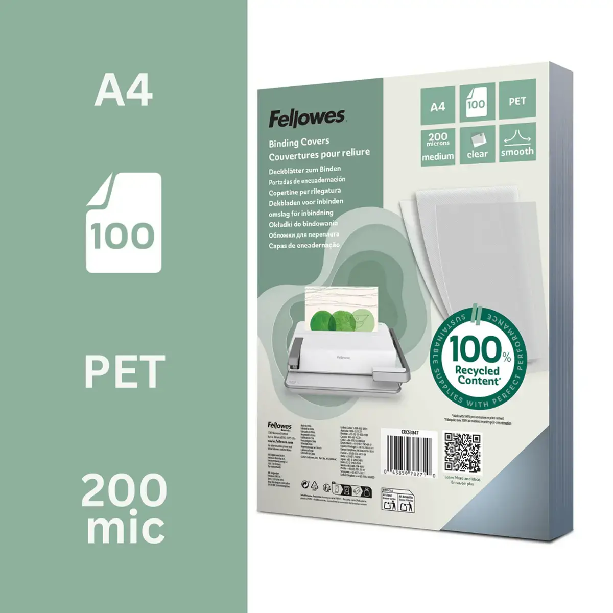 100 COUVERTURE POUR RELIURE A4 200µ