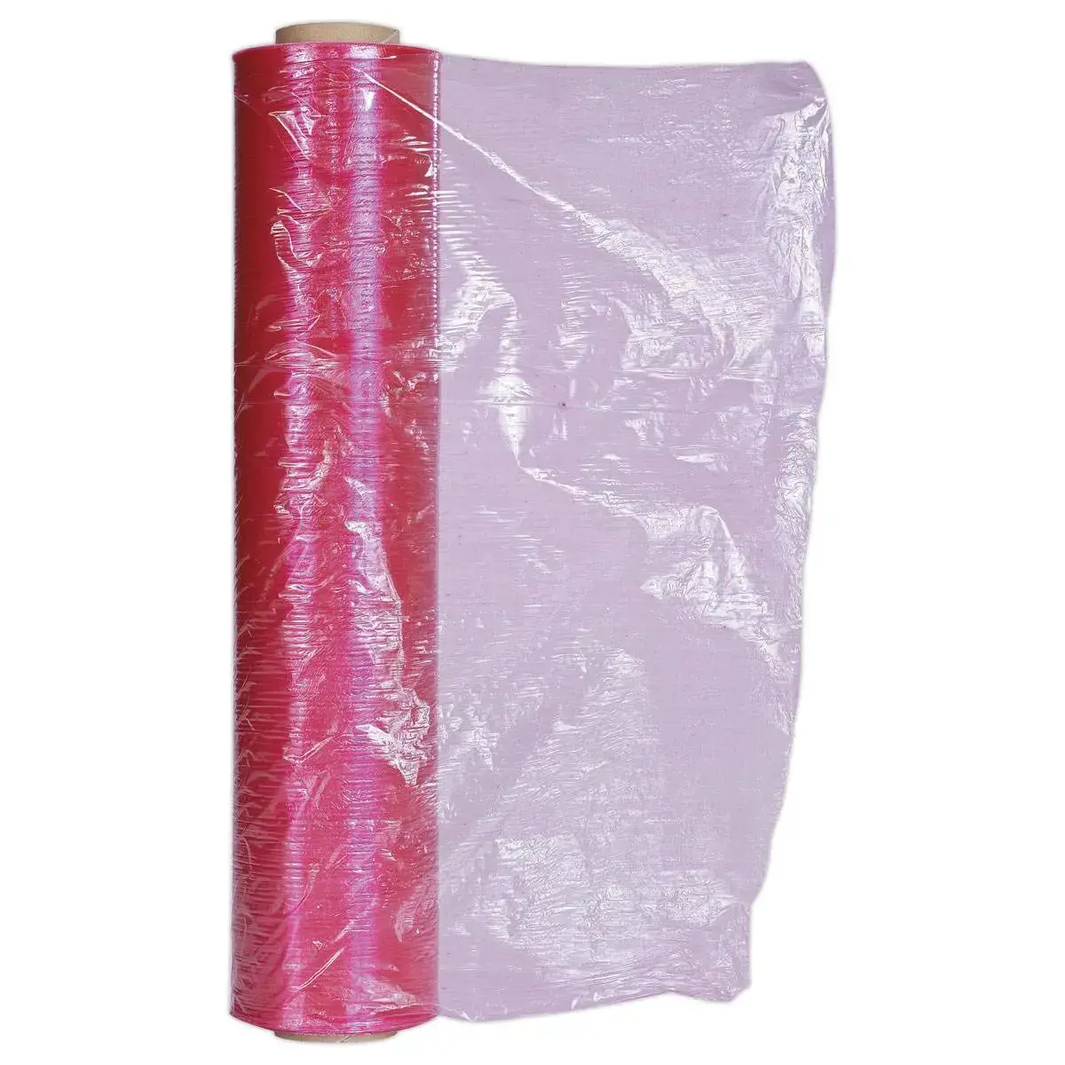 6 Rouleaux de film &eacute;tirable rouge teint&eacute;-0.45X300m - 15&micro; 
