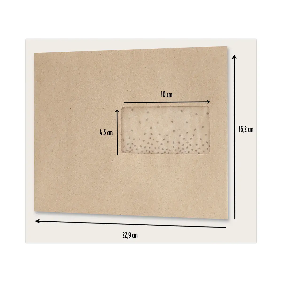 1000 Enveloppes MSP papier kraft - 85g - 162x229mm - Fenêtre 45x100mm - POCHECO