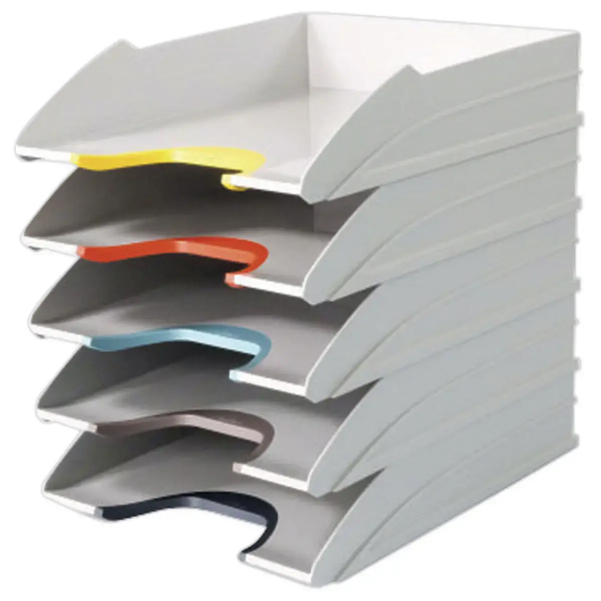 5 Corbeilles &agrave; courrier Varicolor - Blanc - DURABLE 