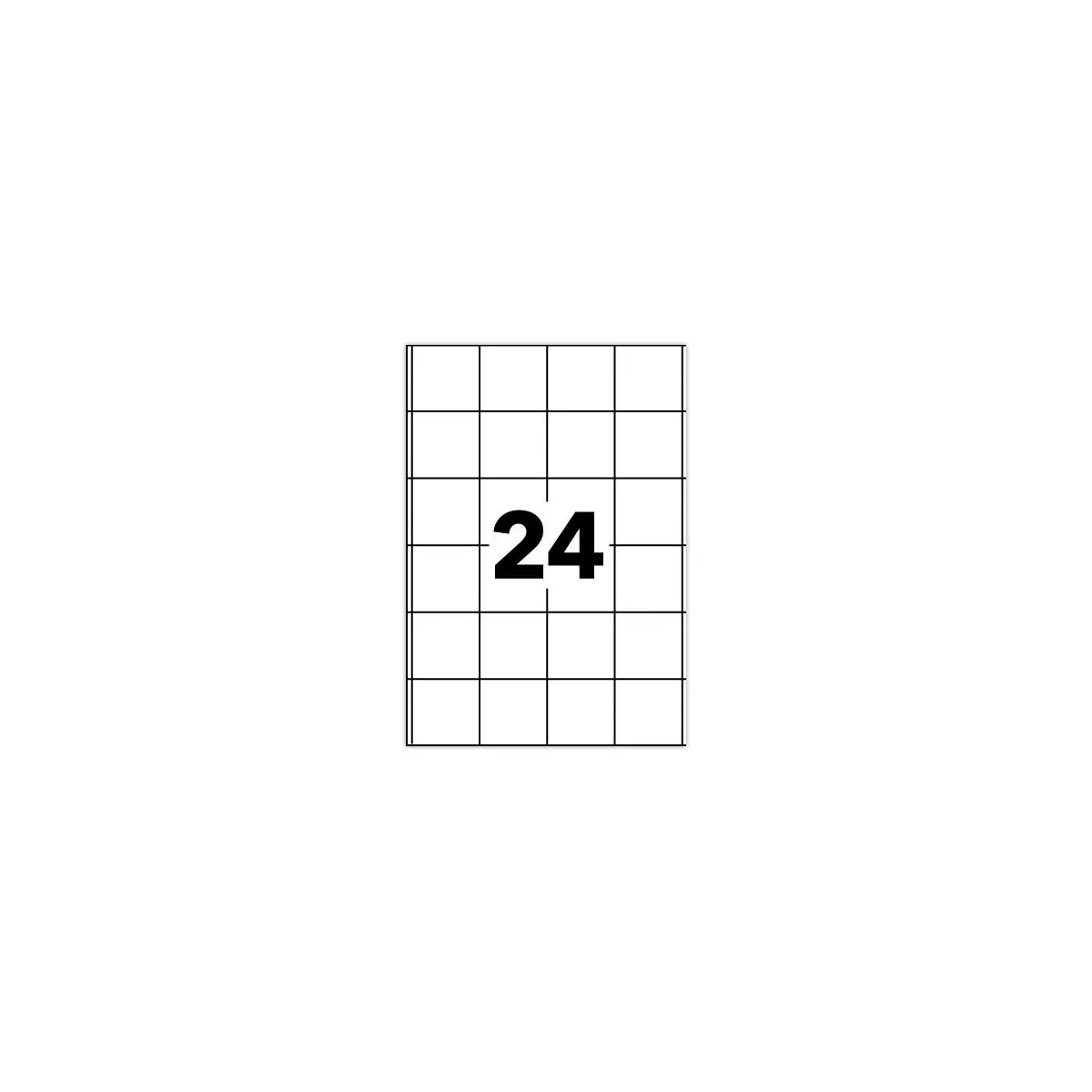 100 Planches d'&eacute;tiquettes 50x50 mm 2400  &eacute;tiq/bo&icirc;te 