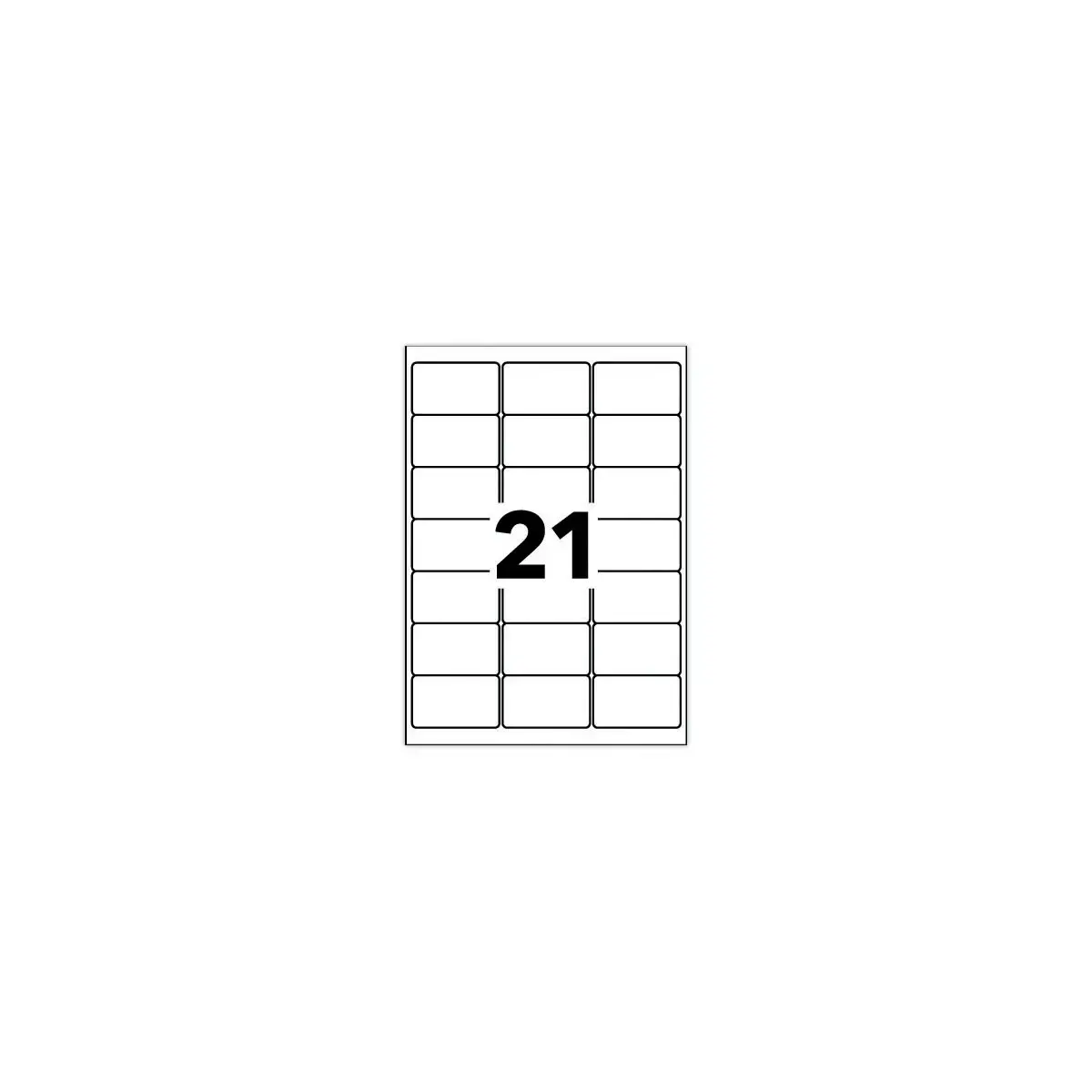 15 Planches d'&eacute;tiquettes 63,5x38,1 mm 315&eacute;tiq/bo&icirc;te 