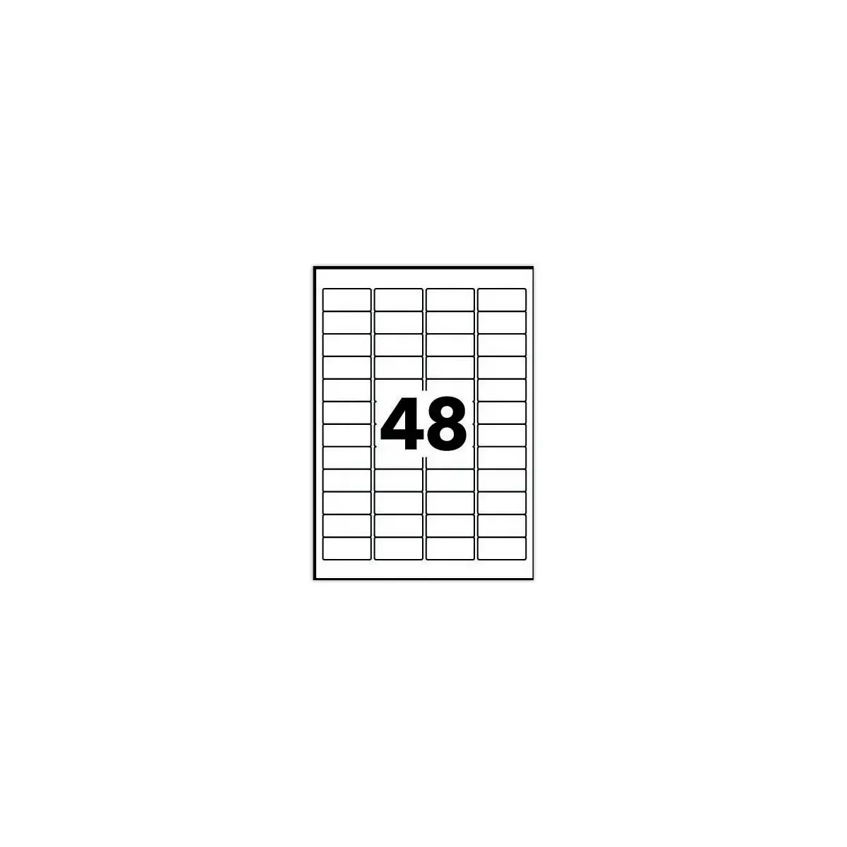 10 Planches d'étiquettes 45,7x21,2 mm 480étiq/boîte