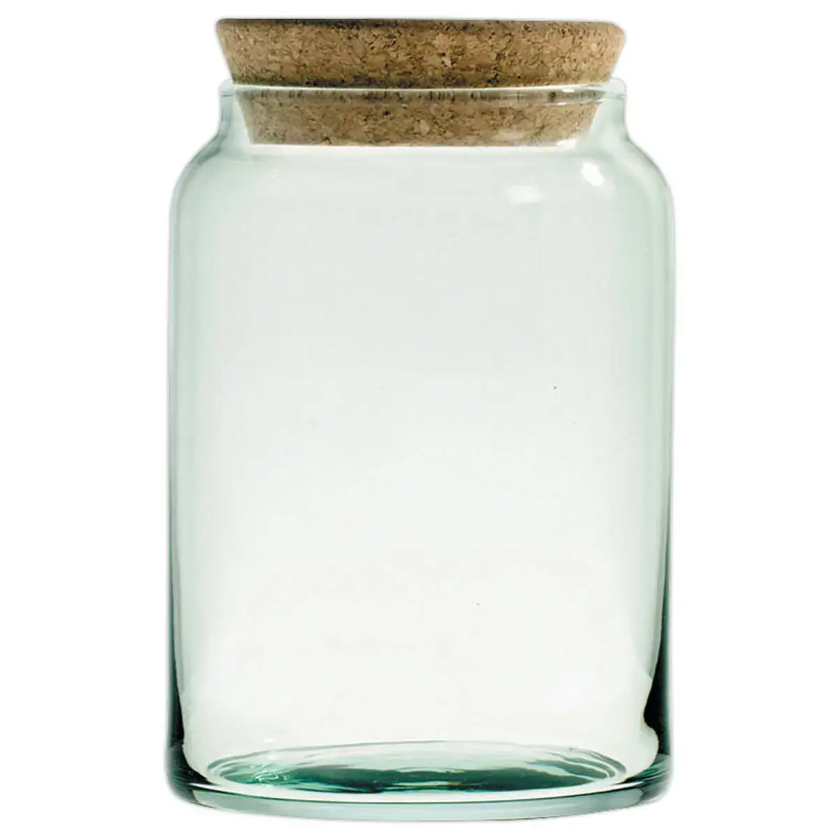 Pot en verre recycl&eacute; avec couvercle li&egrave;ge 0,86L 