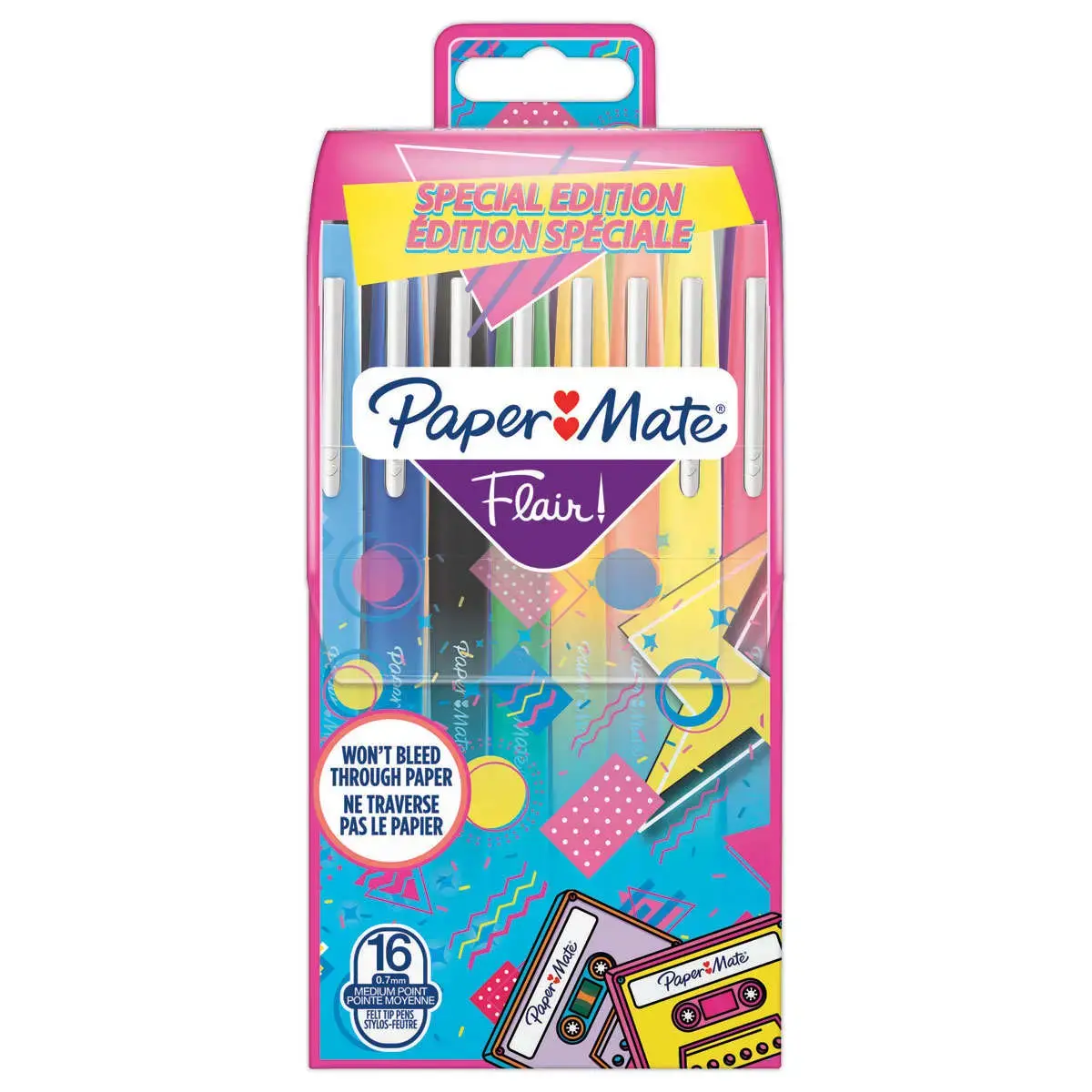 16 Feutres Flair Rétro Trends - Ecriture moyenne - PAPERMATE
