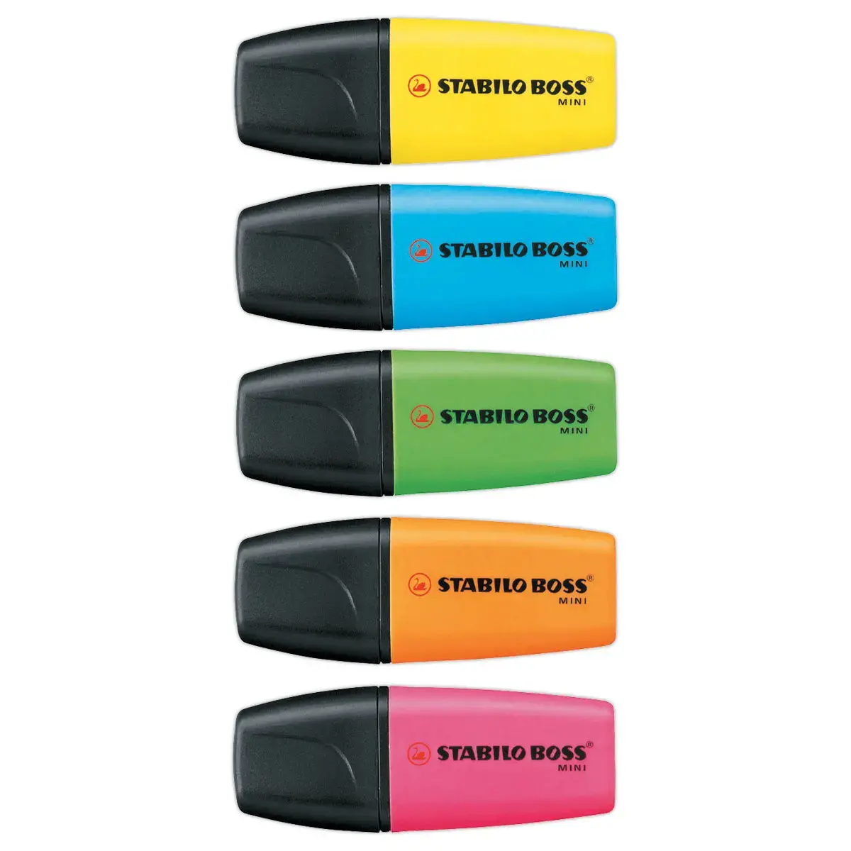 5 Surligneurs BOSS MINI - Pointe biseautée - Coloris assorti - STABILO