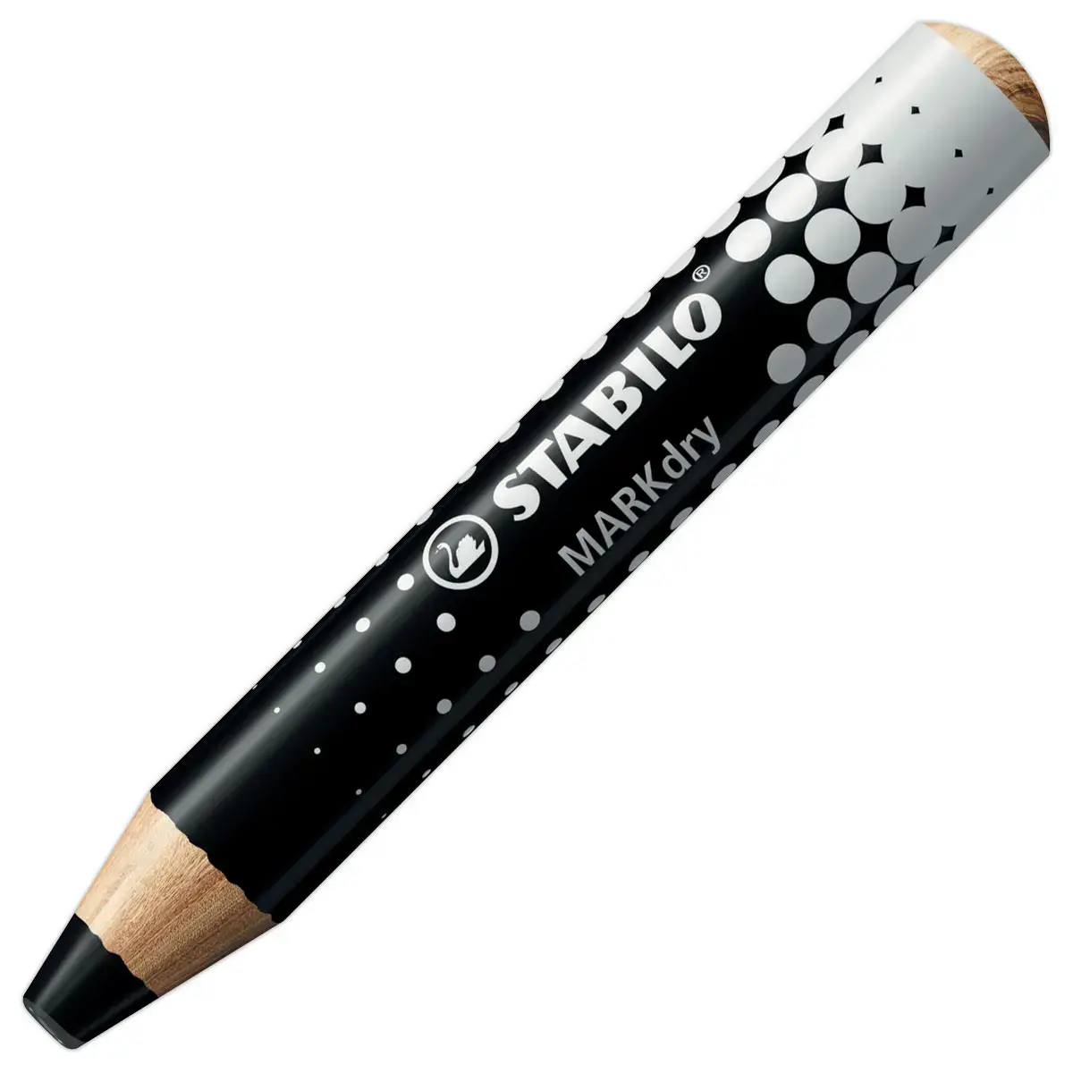 Crayon effa&ccedil;able &agrave; sec MARKdry - Noir - STABILO 