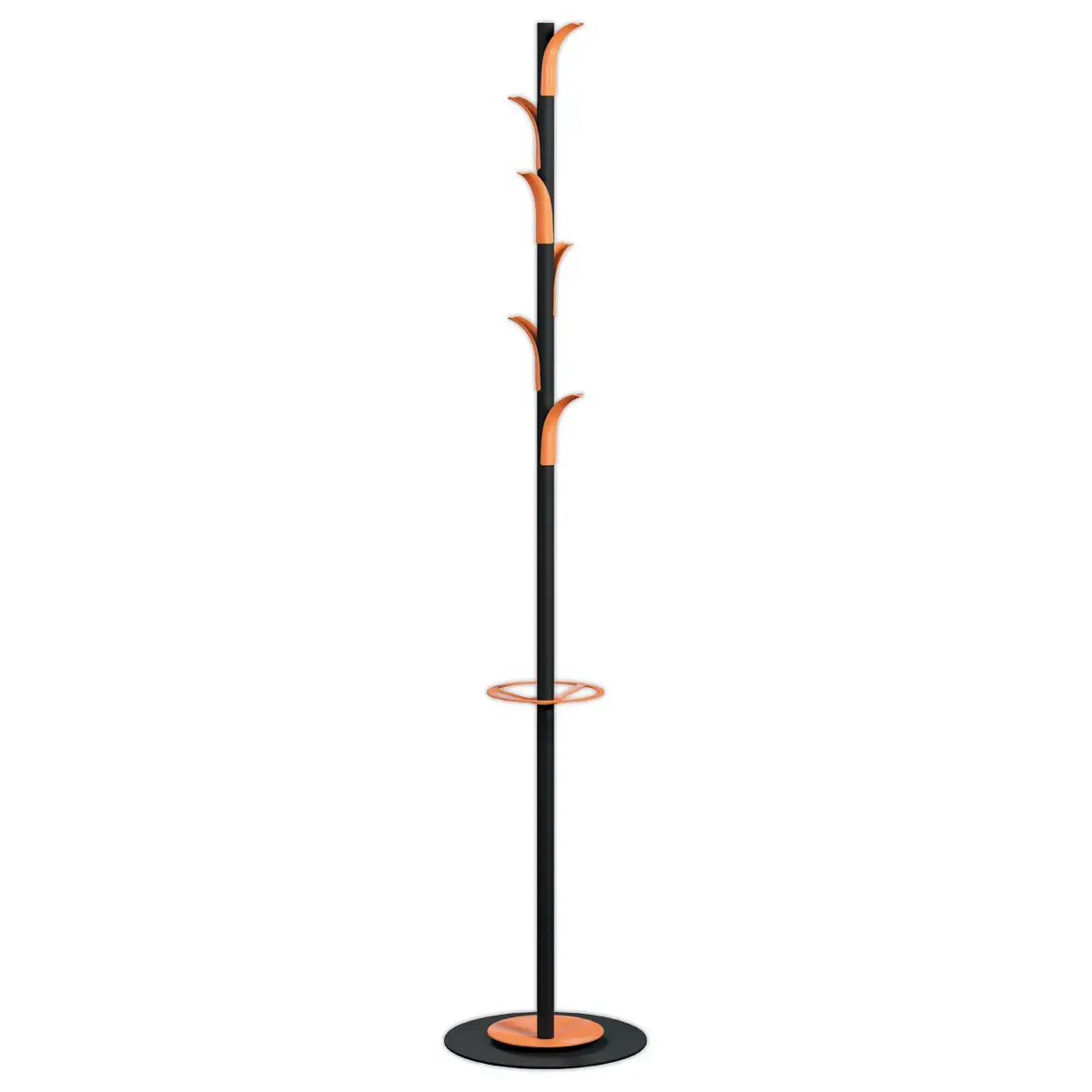Portemanteau 6 pat&egrave;res - noir/orange 