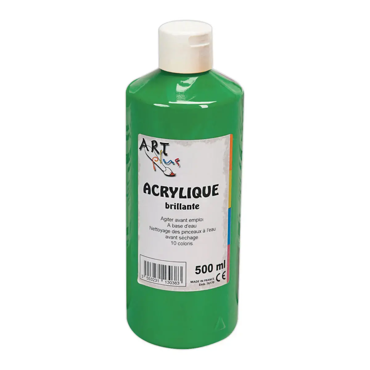 Gouache acrylique  - ART PLUS - vert - flacon de 500 ml 