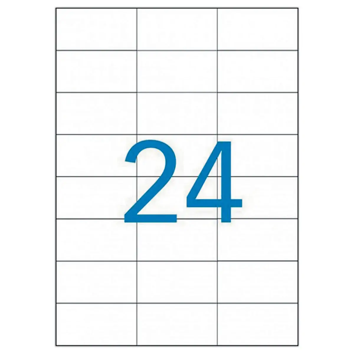 100 planches de 24 &eacute;tiquettes de signalisation, 70x35 mm, 100% recycl&eacute; 