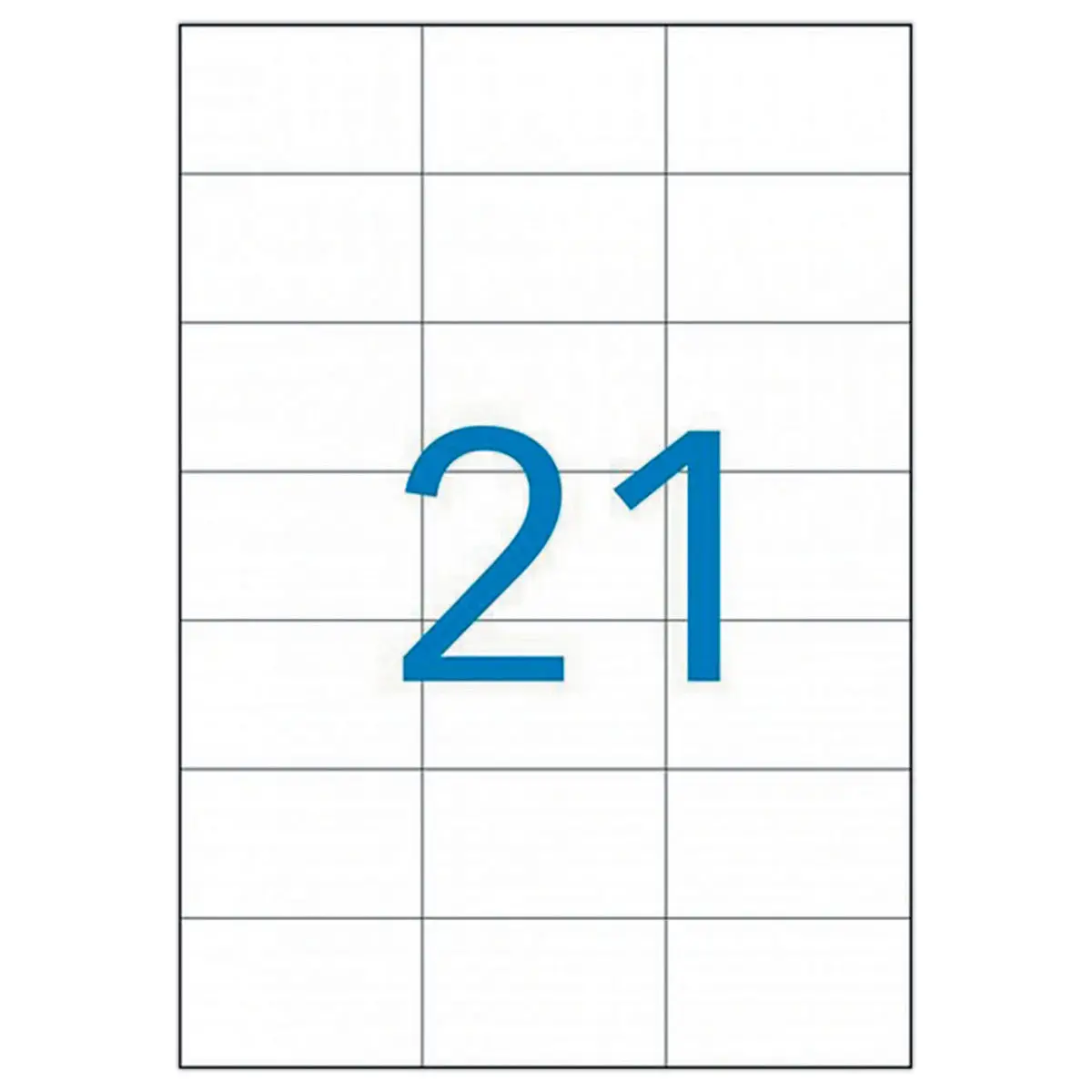 100 planches de 21 &eacute;tiquettes &eacute;tiquettes de signalisation - 70x42,4 mm - 100% recycl&eacute; 