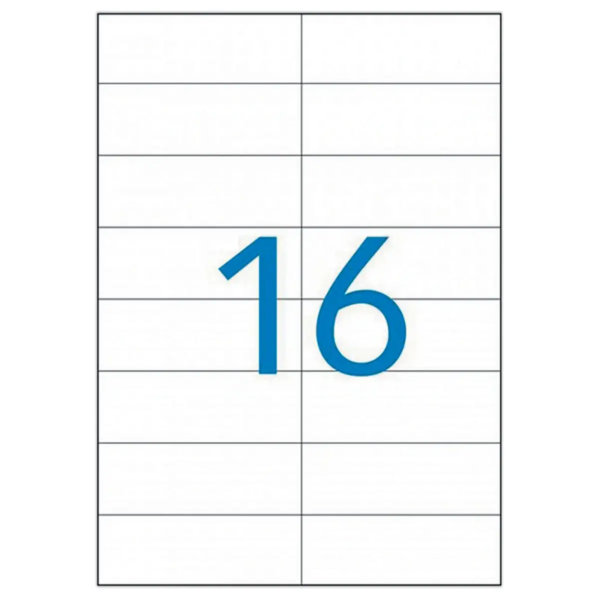 100 planches de 16 &eacute;tiquettes de signalisation, 105x35 mm, 100% recycl&eacute; 