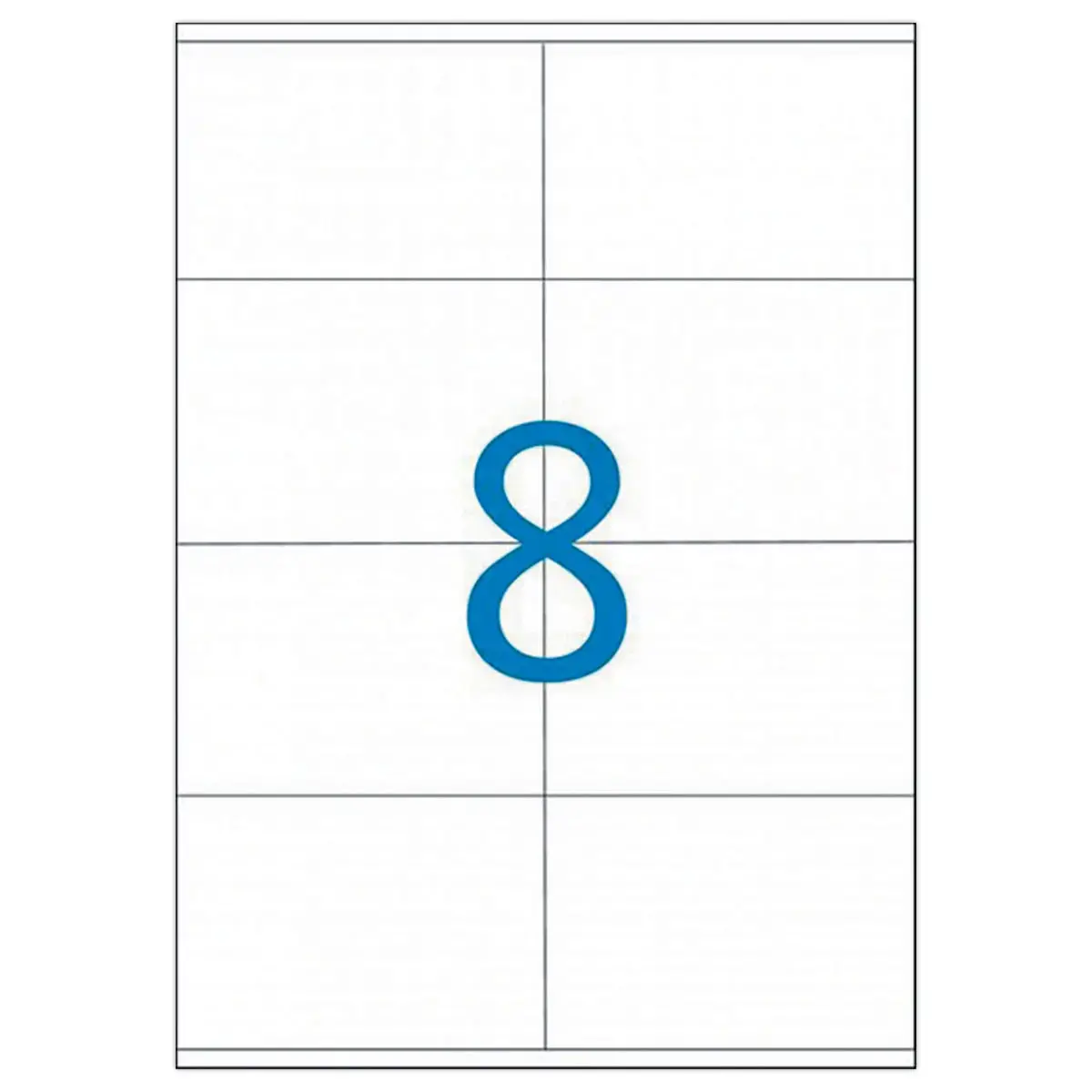 100 planches de 8 étiquettes de signalisation, 105x70 mm, 100% recyclé