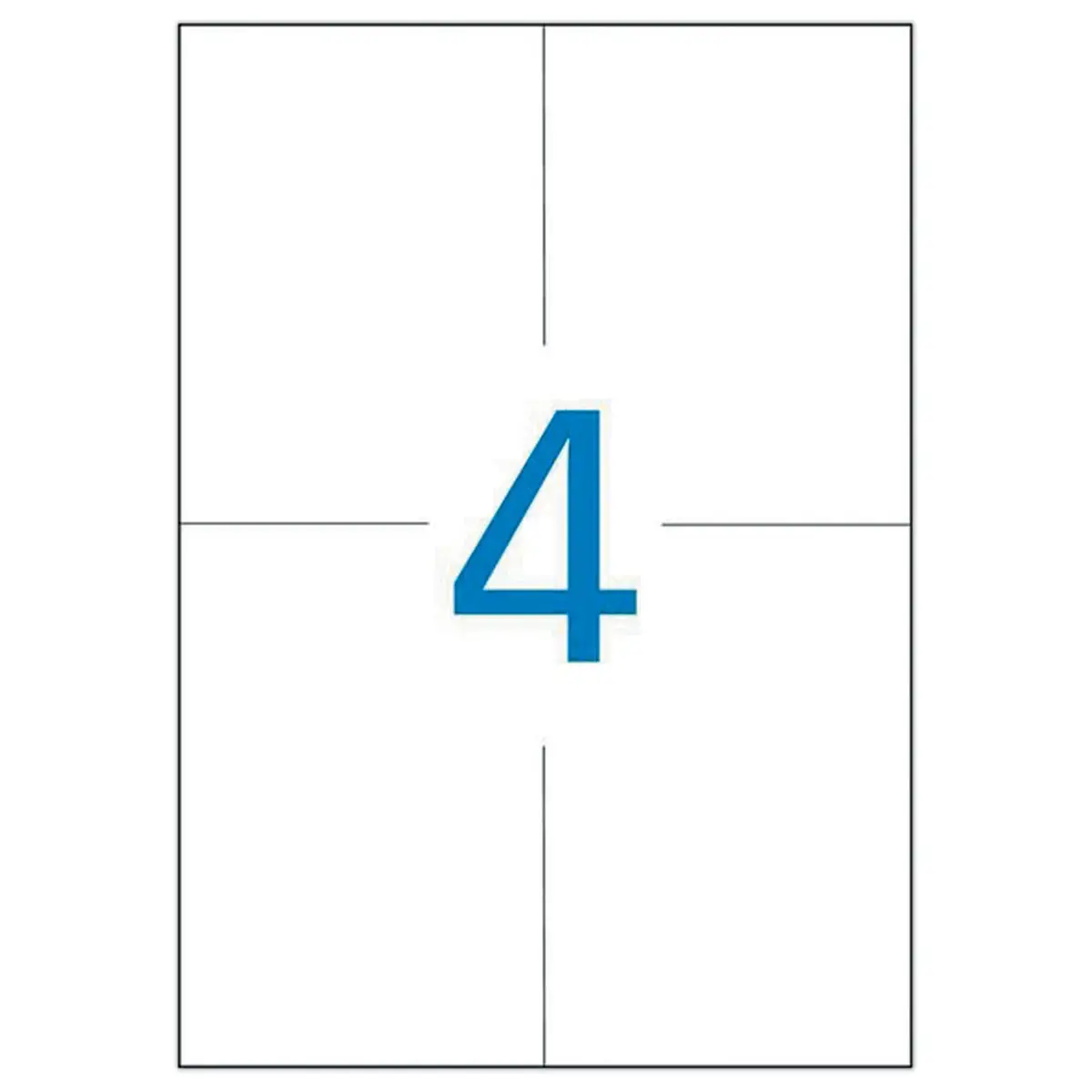 100 planches de 4 &eacute;tiquettes de signalisation - 105x148,5 mm - 100% recycl&eacute; 
