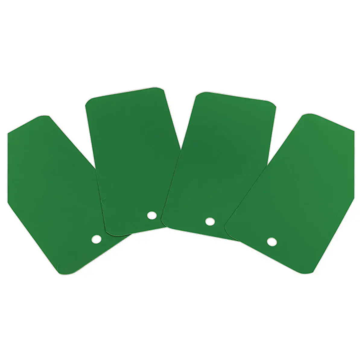 1000 Etiquettes plastiques avec trou de suspension - 110 x 55mm - Verte