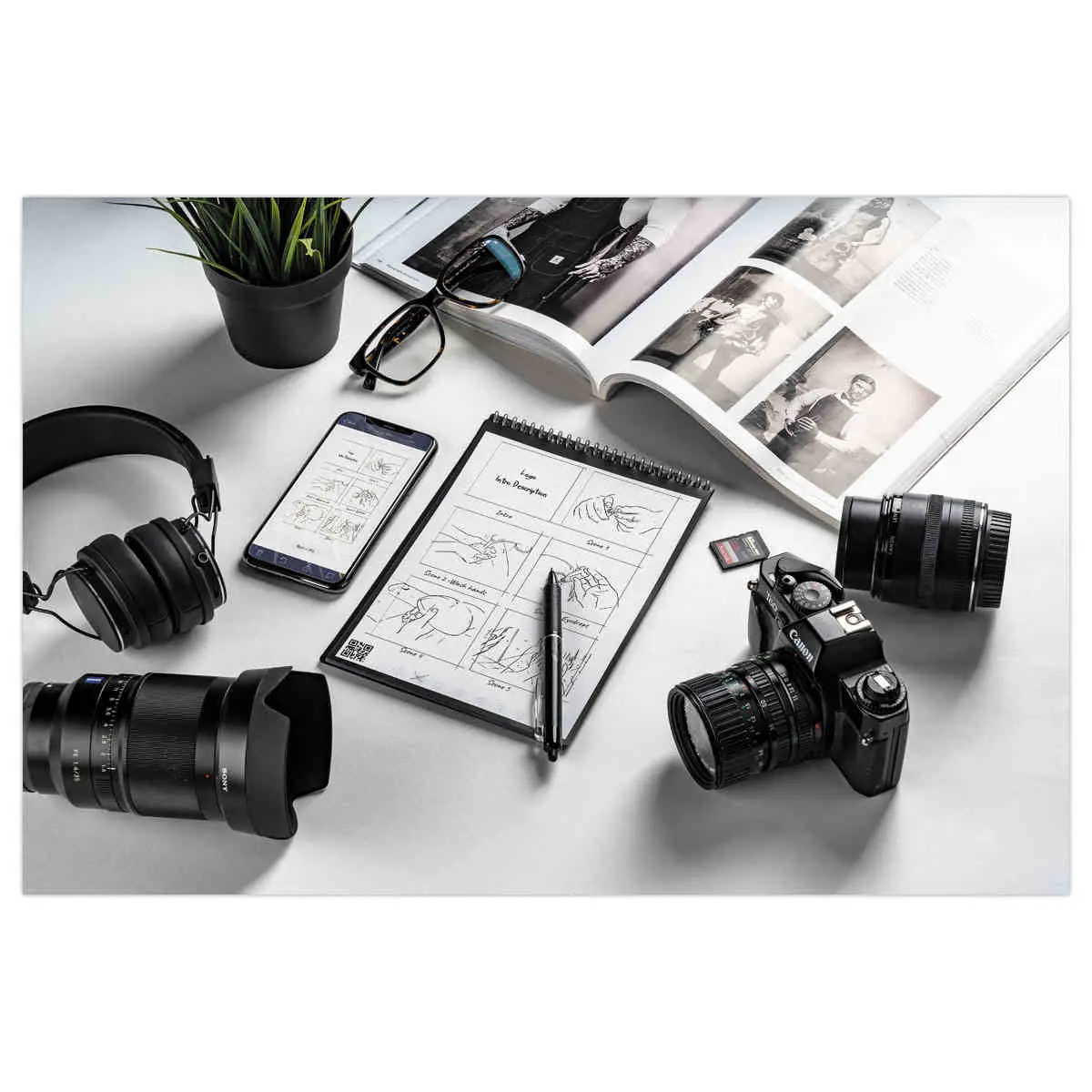 Bloc-notes connecté et réutilisable à l'infini Rocketbook Flip Executive - A5 - Noir - 36 pages - ROCKETBOOK