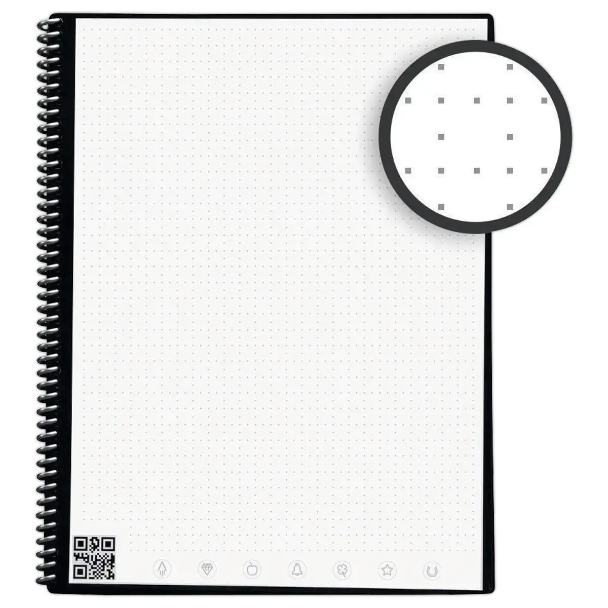 Cahier connecté et réutilisable à l'infini Rocketbook Core Letter - A4 - Noir - 32 pages - ROCKETBOOK