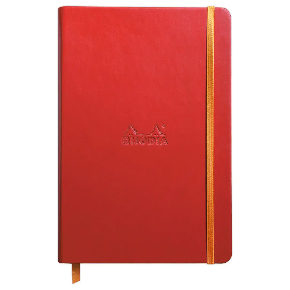Carnet broch&eacute; Rhodiarama A5 192 pages - couverture rigide - rouge - RHODIA 