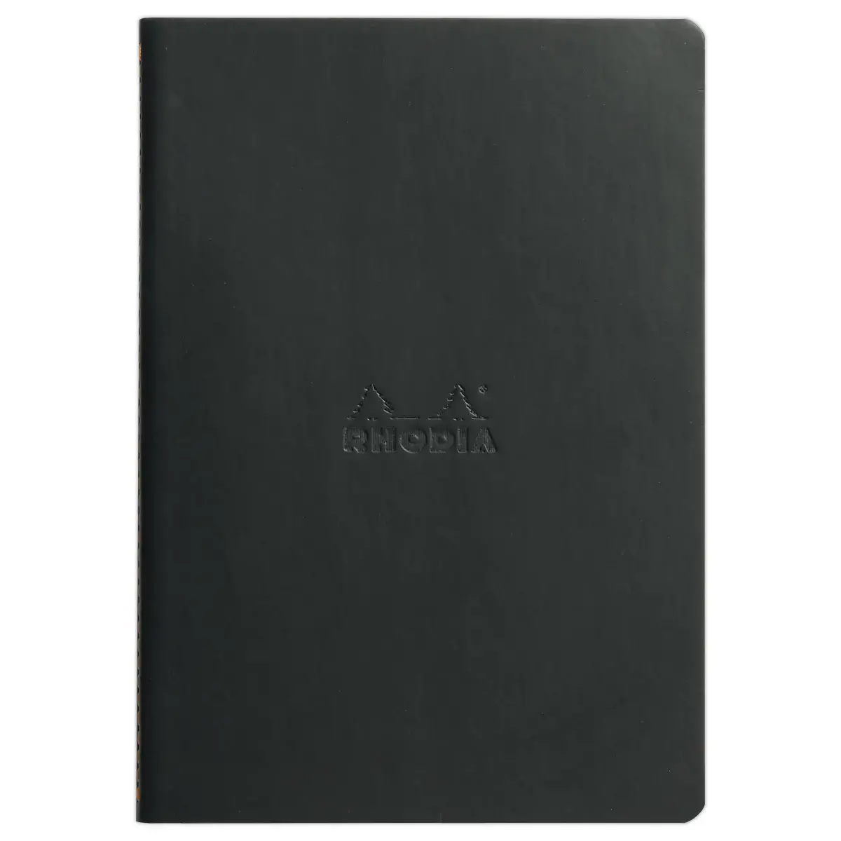 Carnet piqué Rhodiarama A5 64 pages, ligné, couverture souple noire